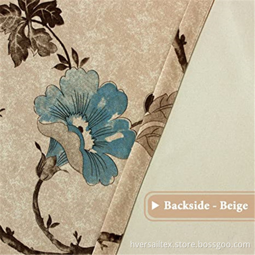 Energy Efficient Room Darkening Bedroom Printing Curtains